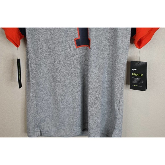 Nike Dri-Fit Womens‎ Short Sleeve V-Neck Printed T-Shirt Small Iowa Fit Gray - Picture 5 of 10